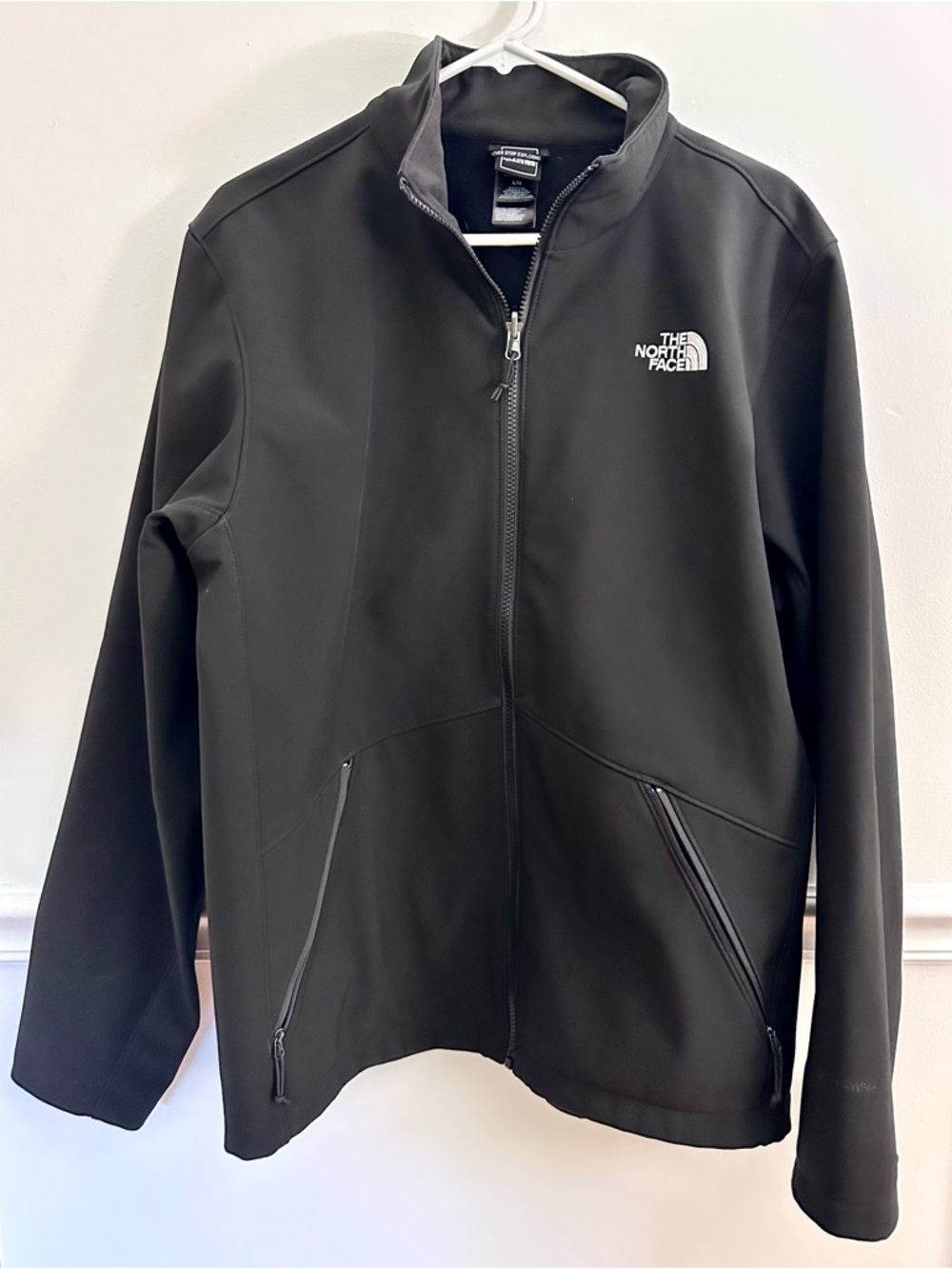 Men’s The North Face Apex Bionic Softshell Jacket Black L Windproof Fleece Lined